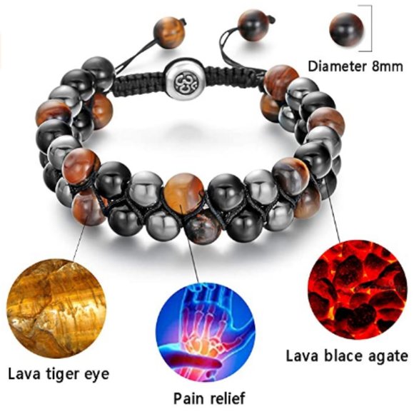 Eye-catching Lava Rock Bracelet - Picture 2 of 6